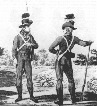 Униформа понтонеров, 1798-1800 гг.