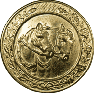 Знак изготовлялся из томпака. D = 45 mm.