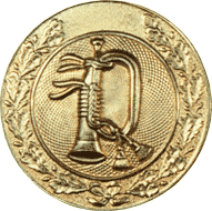 Знак изготовлялся из томпака. D = 45 mm.