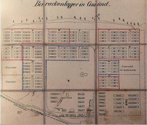 Lagerplan des k.k. Barackenlagers Gmünd. - © Stadt Gmünd, Haus der Zeitgeschichte