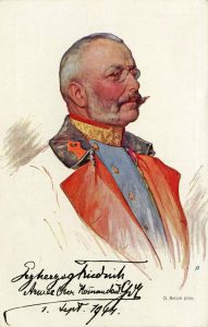 Верховний головнокомандувач ерцгерцог Фрідріх, 1 вересня 1914 року. Художник – Оскар Брюех (smirice.eu)